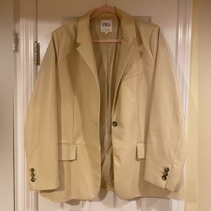 Faux leather Zara blazer
